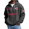 Reds EST 1881 Quarter Zip Waffle Hoodie 4