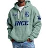 Rice EST 1912 Quarter Zip Waffle Hoodie 6 Rice EST 1912 Quarter Zip Waffle Hoodie 2