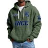Rice EST 1912 Quarter Zip Waffle Hoodie 8 Rice EST 1912 Quarter Zip Waffle Hoodie 4