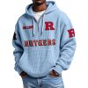 Rutgers EST 1869 Quarter Zip Waffle Hoodie 6 Rutgers EST 1869 Quarter Zip Waffle Hoodie 2