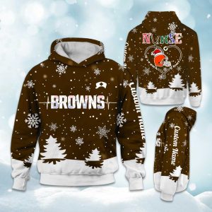 Browns x Nurse Christmas Football Hoodie 1