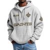 Saints EST 1966 Waffle Quarter Zip Hoodie 9 Saints EST 1966 Waffle Quarter Zip Hoodie 5