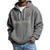 Saints Personalized Quarter Zip Waffle Hoodie 6 Saints Personalized Quarter Zip Waffle Hoodie 2