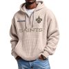Saints Personalized Quarter Zip Waffle Hoodie 7 Saints Personalized Quarter Zip Waffle Hoodie 3