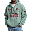 San Diego State Aztecs EST 1921 Quarter Zip Waffle Hoodie 6 San Diego State Aztecs EST 1921 Quarter Zip Waffle Hoodie 2