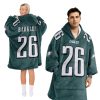 Saquon Barkley 26 Eagles Football Unisex Blanket Hoodie (1)