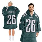 Saquon Barkley 26 Eagles Football Unisex Blanket Hoodie