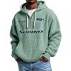 Seahawks Personalized Quarter Zip Waffle Hoodie 2