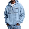 Seahawks Personalized Quarter Zip Waffle Hoodie 3