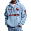 Sooners EST 1895 Quarter Zip Waffle Hoodie 1