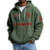 Sooners EST 1895 Quarter Zip Waffle Hoodie 7 Sooners EST 1895 Quarter Zip Waffle Hoodie 3