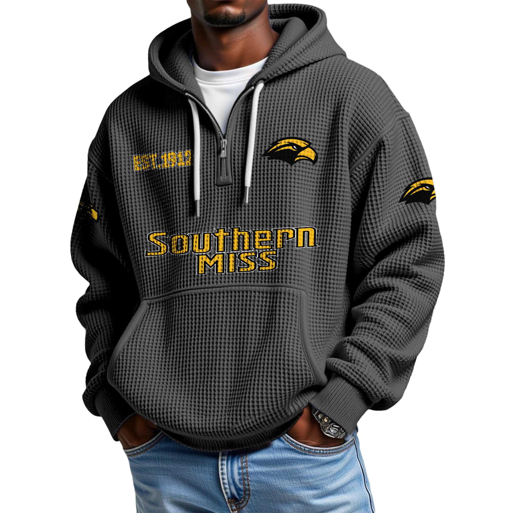 Southern Miss EST 1912 Quarter Zip Waffle Hoodie Southern Miss EST 1912 Quarter Zip Waffle Hoodie