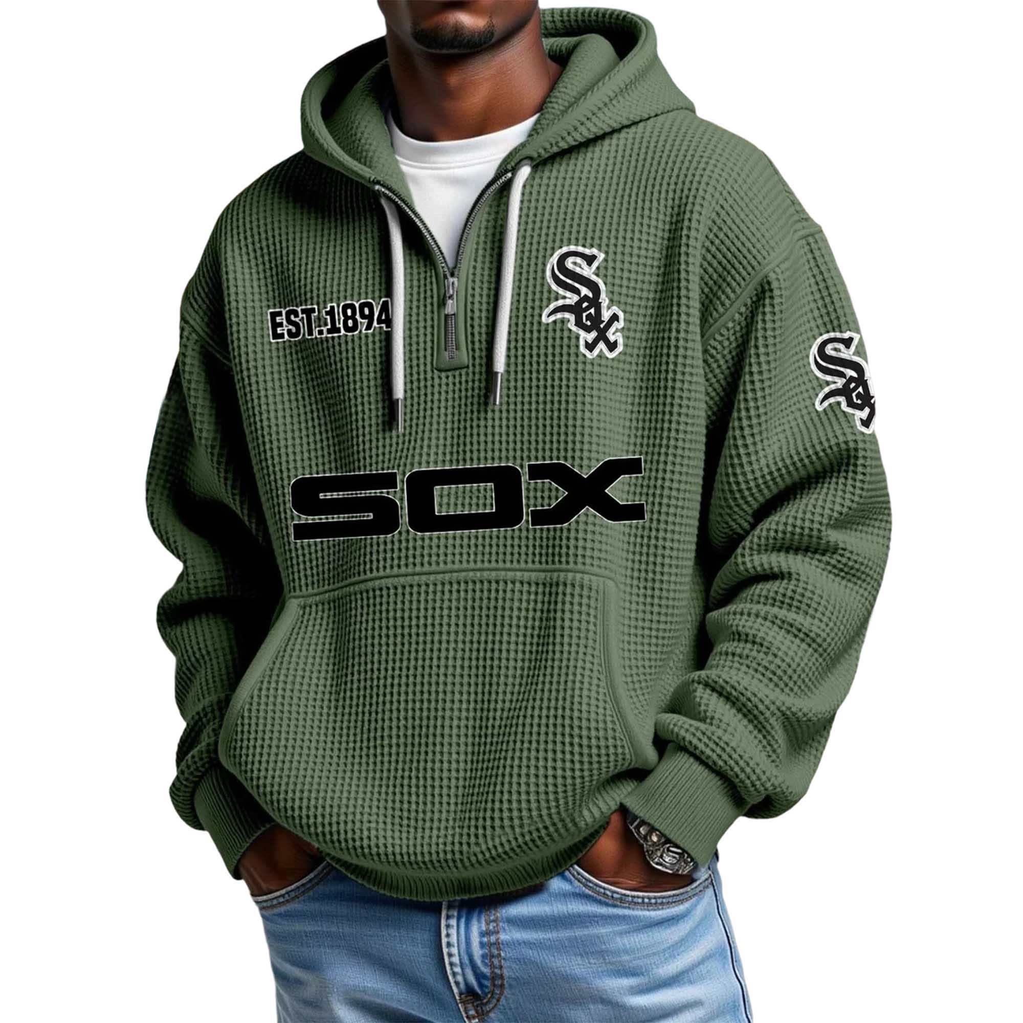 Sox EST 1894 Waffle Quarter Zip Hoodie 3 Sox EST 1894 Waffle Quarter Zip Hoodie 3