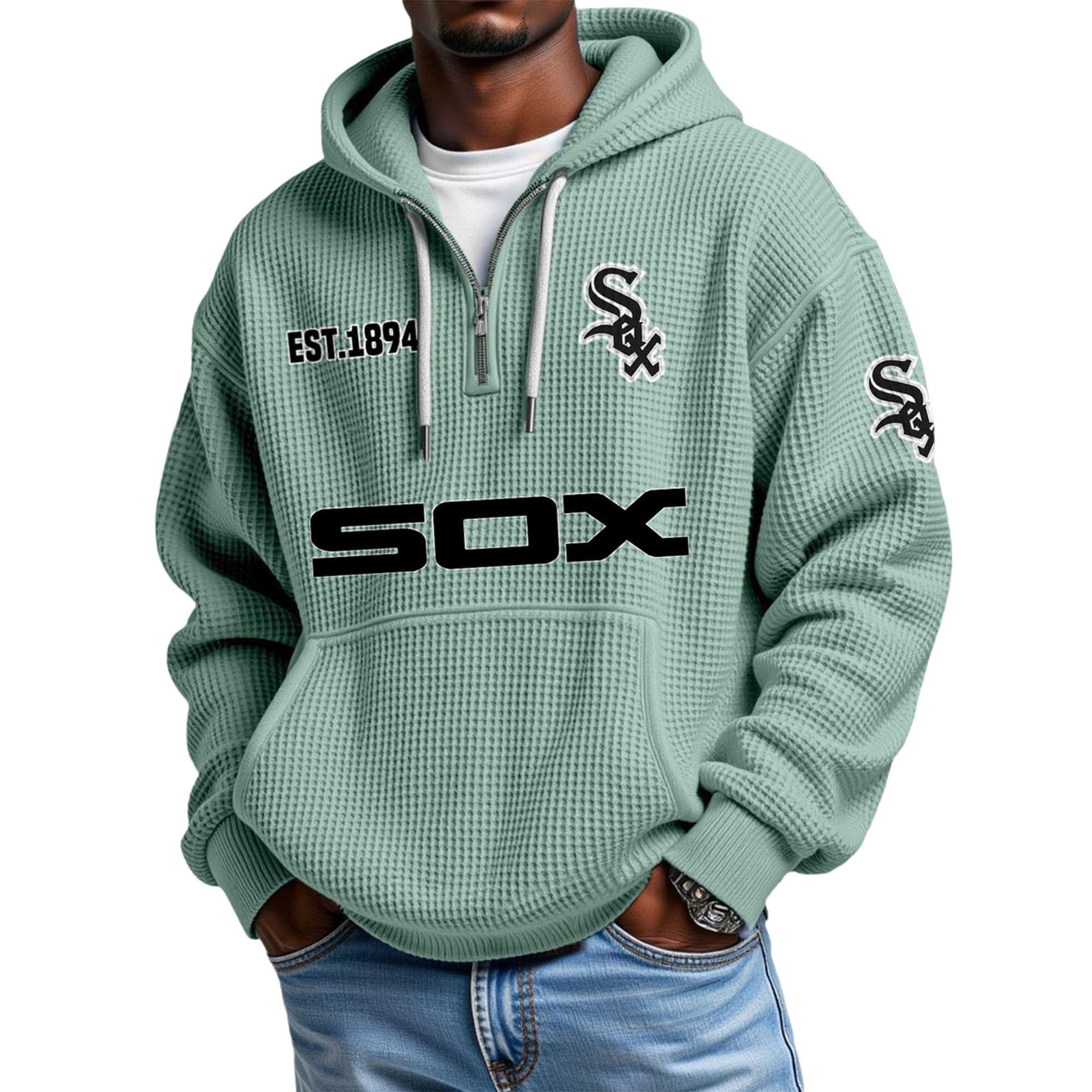 Sox EST 1894 Waffle Quarter Zip Hoodie 4 Sox EST 1894 Waffle Quarter Zip Hoodie 4