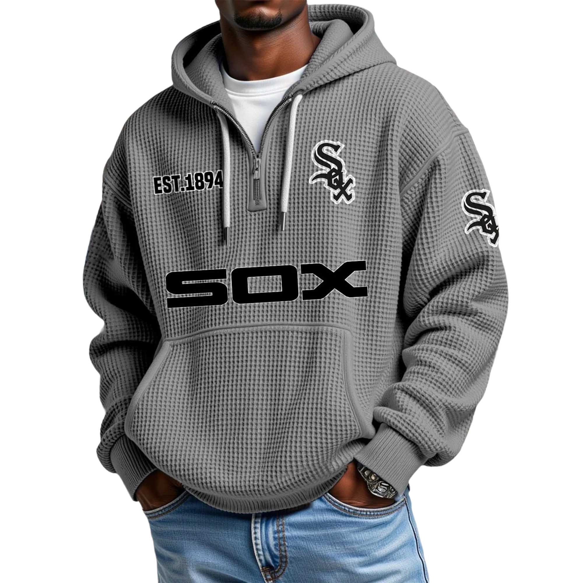 Sox EST 1894 Waffle Quarter Zip Hoodie 5 Sox EST 1894 Waffle Quarter Zip Hoodie 5