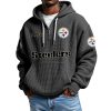 Steelers EST 1993 Waffle Quarter Zip Hoodie (2)