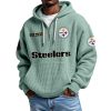 Steelers EST 1993 Waffle Quarter Zip Hoodie (3)