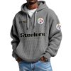 Steelers EST 1993 Waffle Quarter Zip Hoodie (4)