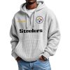 Steelers Personalized Quarter Zip Waffle Hoodie 7 Steelers Personalized Quarter Zip Waffle Hoodie (5)