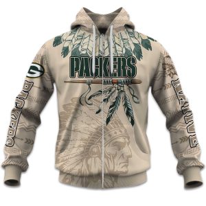 2025 Personalized Packers Football Native American Heritage Zipper Hoodie