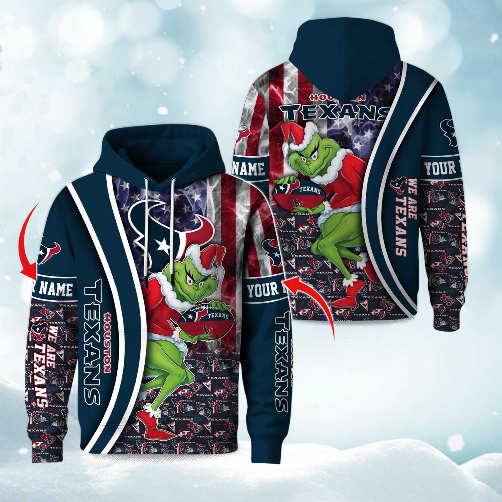 Texans The Grnch Christmas Football Hoodie Texans The Grnch Christmas Football Hoodie