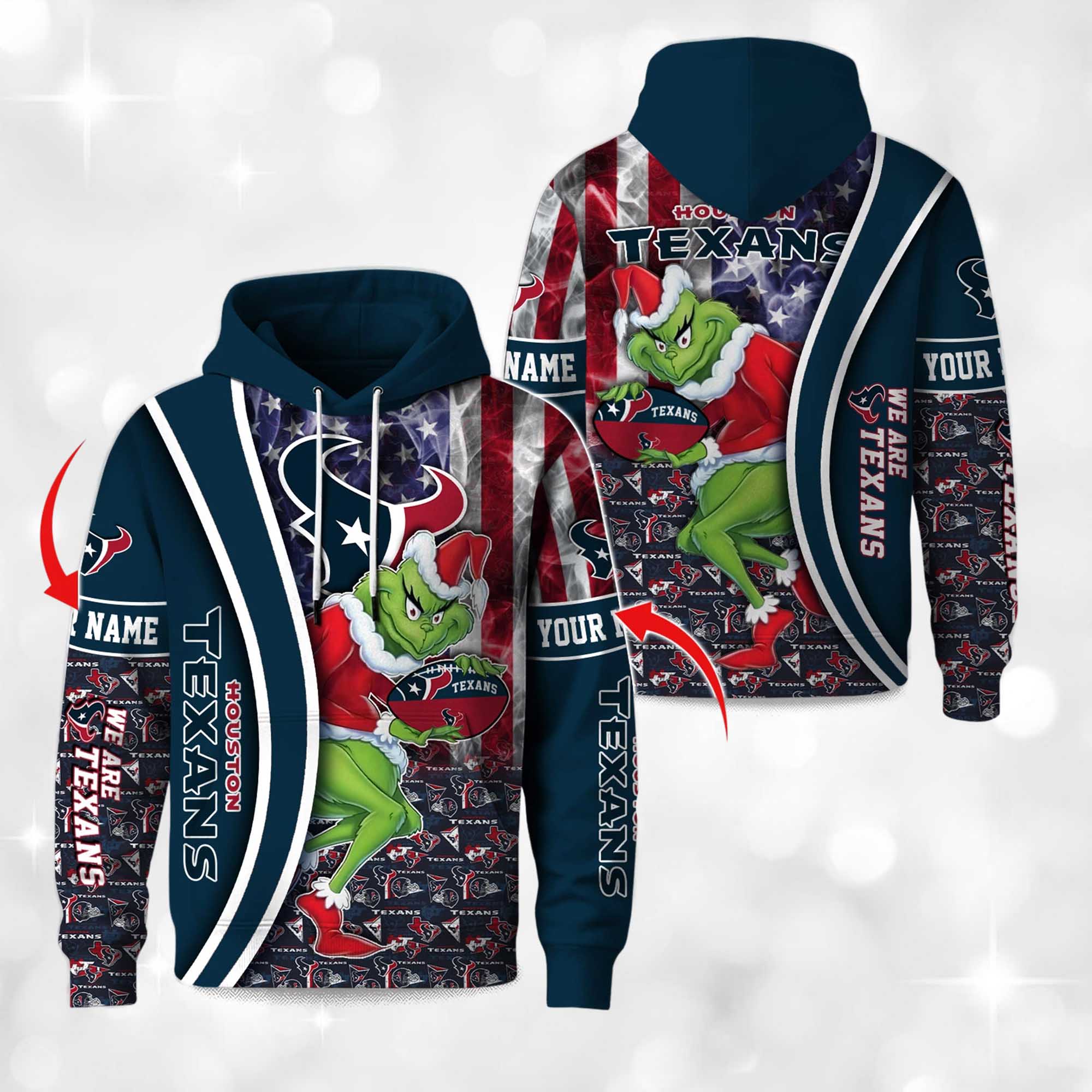 Texans The Grnch Christmas Football Hoodie 2 Texans The Grnch Christmas Football Hoodie 2