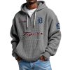 Tigers EST 1894 Waffle Quarter Zip Hoodie 6 Tigers EST 1894 Waffle Quarter Zip Hoodie (2)