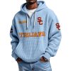 Trojans EST 1886 Quarter Zip Waffle Hoodie 6 Trojans EST 1886 Quarter Zip Waffle Hoodie 2