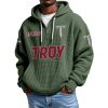 Troy EST 1904 Quarter Zip Waffle Hoodie 7 Troy EST 1904 Quarter Zip Waffle Hoodie 3