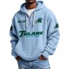 Tulane Green Wave EST 1893 Quarter Zip Waffle Hoodie 10 Tulane Green Wave EST 1893 Quarter Zip Waffle Hoodie 1