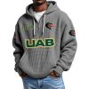 UAB EST 1991 Quarter Zip Waffle Hoodie 7 UAB EST 1991 Quarter Zip Waffle Hoodie 3
