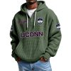 UConn EST 1890 Quarter Zip Waffle Hoodie 4