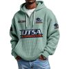 Utsa Roadrunners EST 2011 Quarter Zip Waffle Hoodie 3