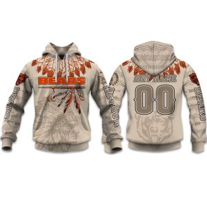 2025 Personalized Bears Football Native American Heritage Hoodie 1