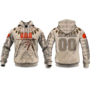 2025 Personalized Browns Football Native American Heritage Hoodie 1