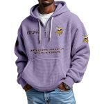 Vikings EST 1960 Waffle Quarter Zip Hoodie