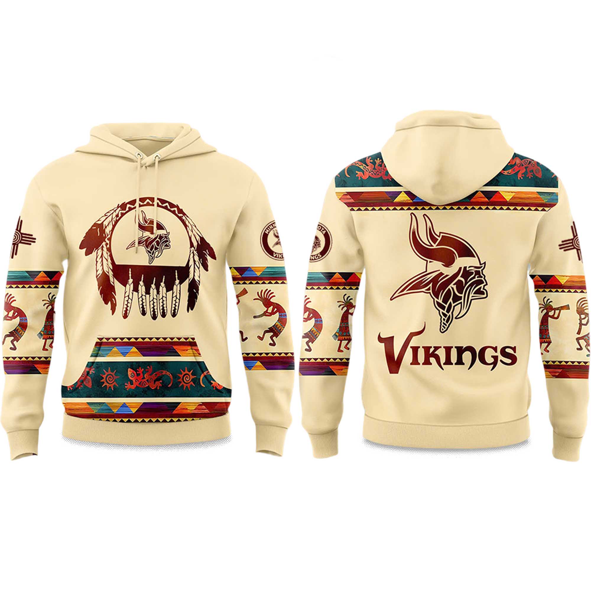 Vikings Native American Heritage Month Hoodie Vikings Native American Heritage Month Hoodie