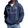 Vikings Personalized Quarter Zip Waffle Hoodie 4