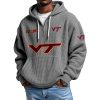 Virginia Tech EST 1892 Quarter Zip Waffle Hoodie 8 Virginia Tech EST 1892 Quarter Zip Waffle Hoodie 4