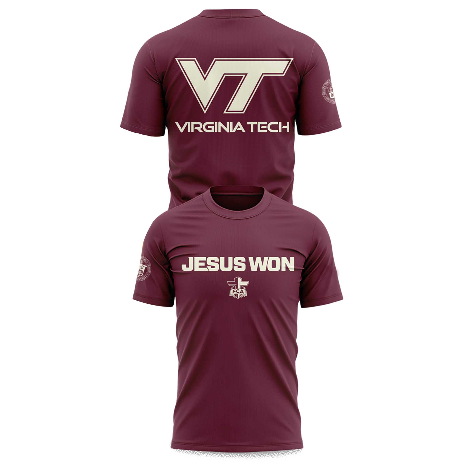 Virginia Tech Hokies Jesus Won 2025 Shirt 2 Virginia Tech Hokies Jusus Won 2025 Shirt (2)