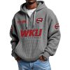 WKU Hilltoppers EST 1908 Quarter Zip Waffle Hoodie 8 WKU Hilltoppers EST 1908 Quarter Zip Waffle Hoodie 4