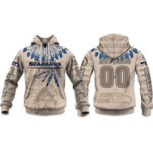 2025 Personalized Seahawks Football Native American Heritage Hoodie 1