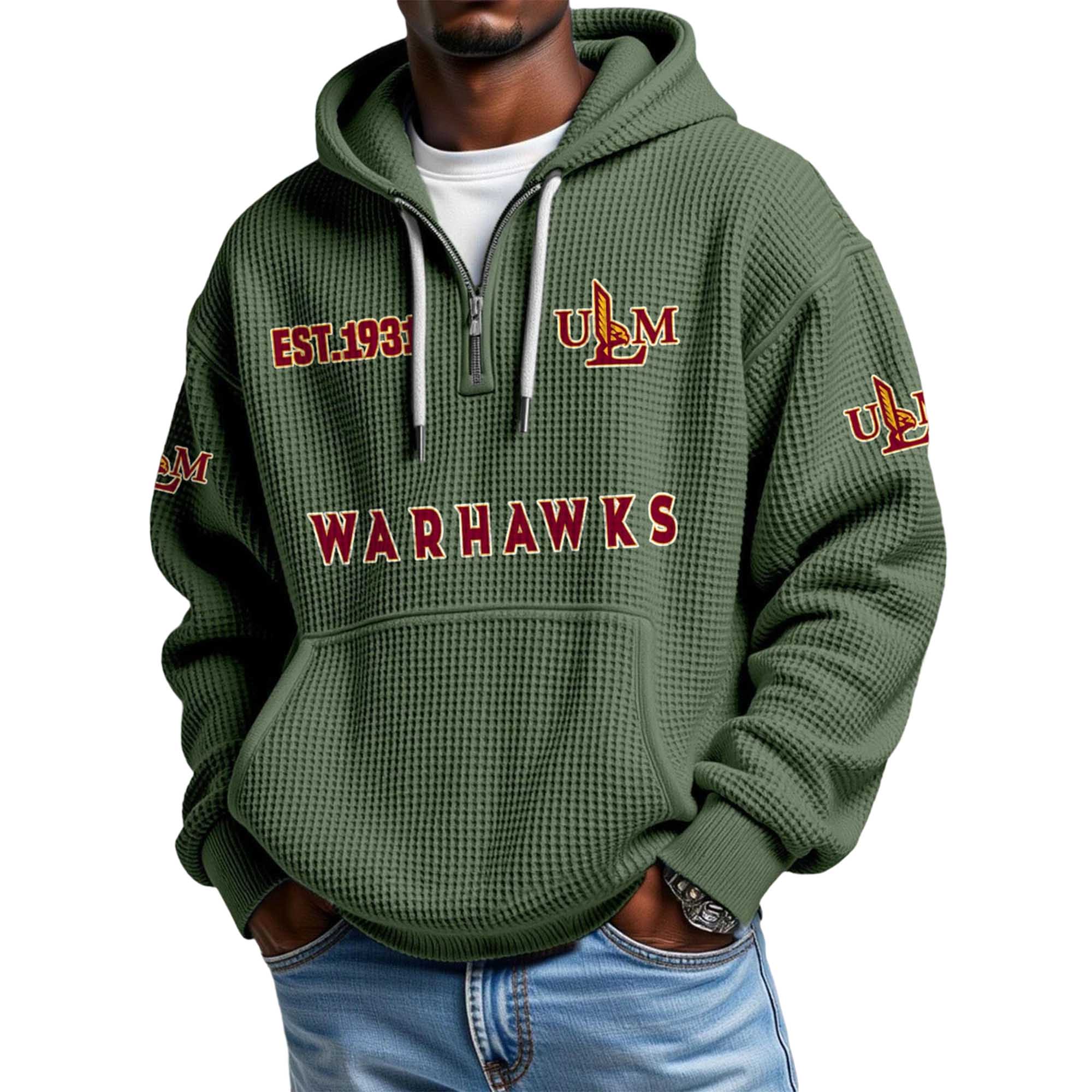 Warhawks EST 1931 Quarter Zip Waffle Hoodie 4 Warhawks EST 1931 Quarter Zip Waffle Hoodie 4