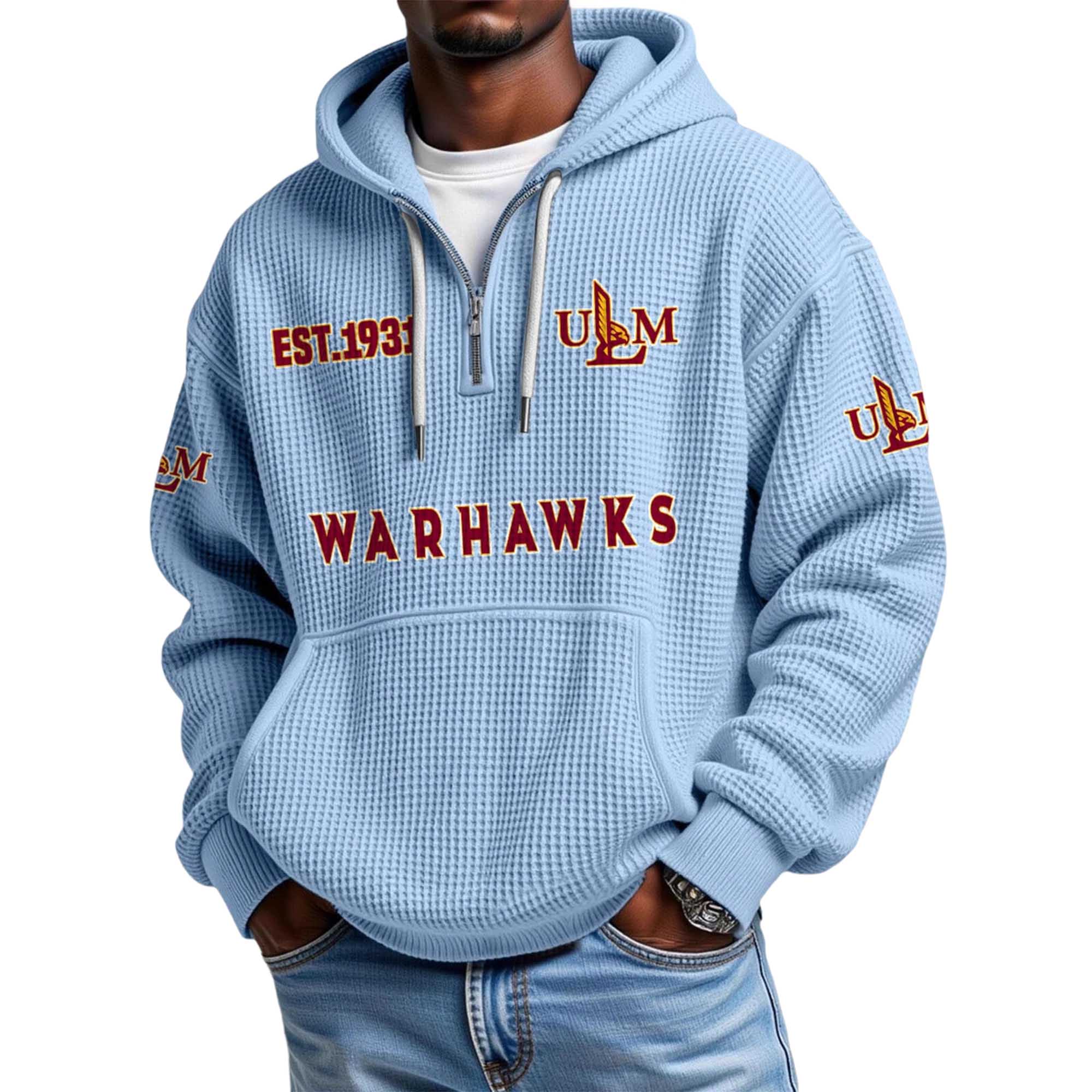 Warhawks EST 1931 Quarter Zip Waffle Hoodie 5 Warhawks EST 1931 Quarter Zip Waffle Hoodie 5