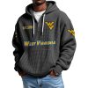 West Virginia EST 1891 Quarter Zip Waffle Hoodie 6 West Virginia EST 1891 Quarter Zip Waffle Hoodie 2