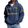 West Virginia EST 1891 Quarter Zip Waffle Hoodie 9 West Virginia EST 1891 Quarter Zip Waffle Hoodie 5