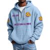 Western Illinois EST 1903 Quarter Zip Waffle Hoodie 6 Western Illinois EST 1903 Quarter Zip Waffle Hoodie 2