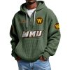 Western Michigan EST 1906 Quarter Zip Waffle Hoodie 9 Western Michigan EST 1906 Quarter Zip Waffle Hoodie (3)