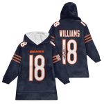 Williams 18 Bears Football Unisex Blanket Hoodie