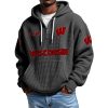 Wisconsin EST 1889 Quarter Zip Waffle Hoodie 10 Wisconsin EST 1889 Quarter Zip Waffle Hoodie 1